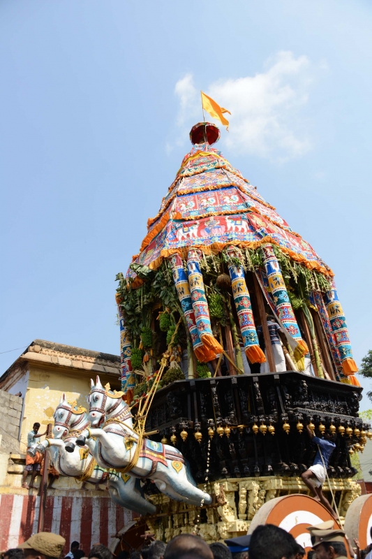 srirangam chithirai ther full view